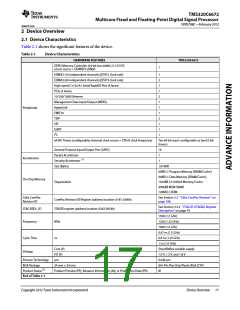 浏览型号TMS320C6672ACYP25的Datasheet PDF文件第17页