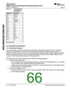 浏览型号TMS320C6672ACYP25的Datasheet PDF文件第66页