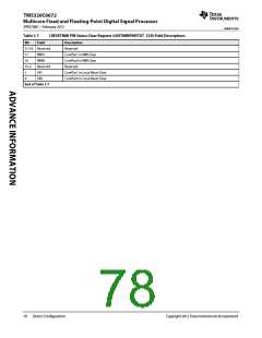 浏览型号TMS320C6672ACYP25的Datasheet PDF文件第78页