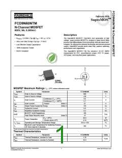 浏览型号FCD9N60N的Datasheet PDF文件第1页