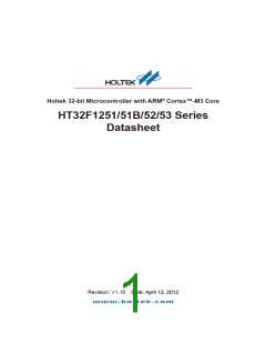 浏览型号HT32F1251_12的Datasheet PDF文件第1页