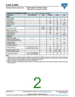 浏览型号IL4208-X007T的Datasheet PDF文件第2页