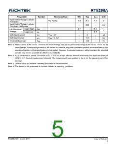 浏览型号RT8296A的Datasheet PDF文件第5页
