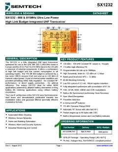浏览型号SX1232的Datasheet PDF文件第1页