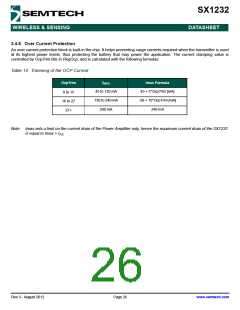 浏览型号SX1232的Datasheet PDF文件第26页