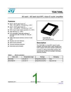 浏览型号TDA7498L的Datasheet PDF文件第1页