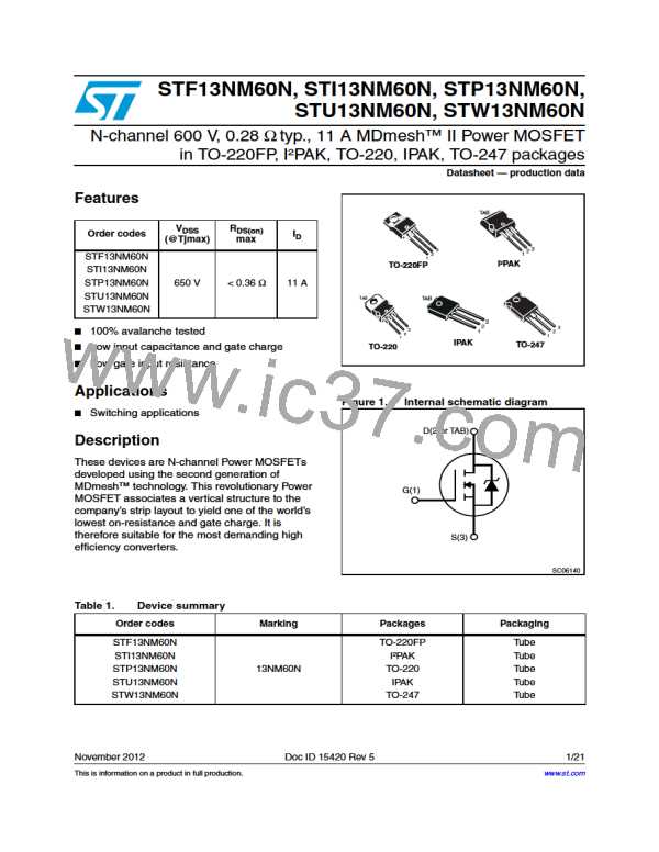 STP13NM60N图片预览