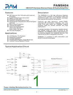 浏览型号PAM8404的Datasheet PDF文件第1页