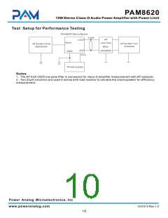 浏览型号PAM8620的Datasheet PDF文件第10页