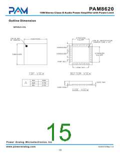 浏览型号PAM8620的Datasheet PDF文件第15页