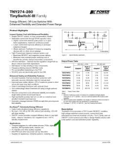 浏览型号TNY278PG的Datasheet PDF文件第1页