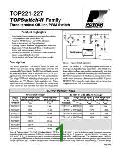 浏览型号TOP221YN的Datasheet PDF文件第1页