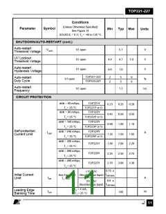 浏览型号TOP221YN的Datasheet PDF文件第11页