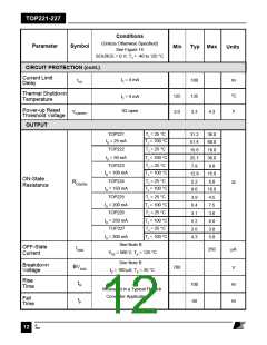 浏览型号TOP221YN的Datasheet PDF文件第12页