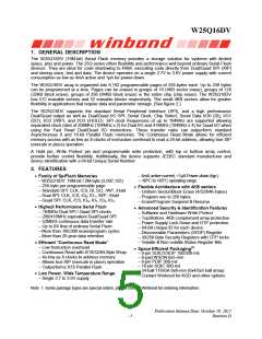 浏览型号W25Q16DVSSIG的Datasheet PDF文件第5页