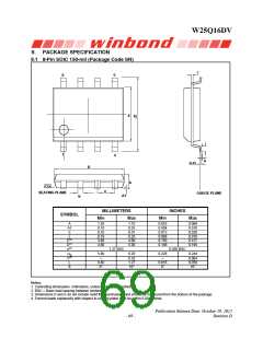 浏览型号W25Q16DVSSIG的Datasheet PDF文件第69页