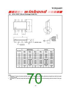 浏览型号W25Q16DVSSIG的Datasheet PDF文件第70页