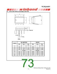 浏览型号W25Q16DVSSIG的Datasheet PDF文件第73页