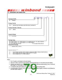 浏览型号W25Q16DVSSIG的Datasheet PDF文件第79页