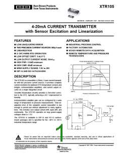 浏览型号XTR105P的Datasheet PDF文件第1页