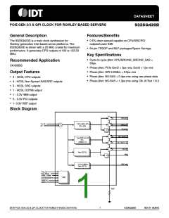 浏览型号ICS932SQ420DGLF的Datasheet PDF文件第1页