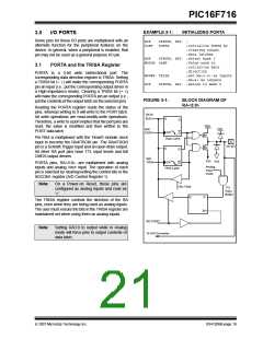 浏览型号PIC16F716-I-P的Datasheet PDF文件第21页