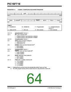 浏览型号PIC16F716-I-P的Datasheet PDF文件第64页