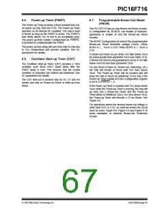 浏览型号PIC16F716-I-P的Datasheet PDF文件第67页