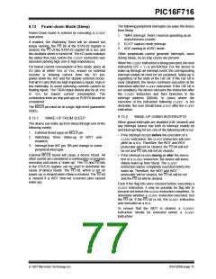 浏览型号PIC16F716-I-P的Datasheet PDF文件第77页