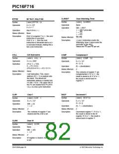 浏览型号PIC16F716-I-P的Datasheet PDF文件第82页