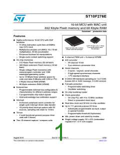 浏览型号ST10F276S-4T3的Datasheet PDF文件第1页