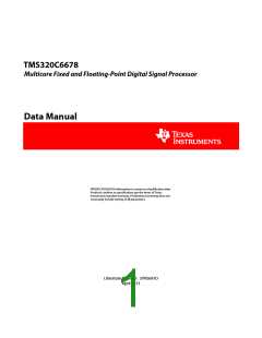 浏览型号TMS320C6678XCYP25的Datasheet PDF文件第1页