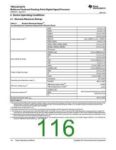 浏览型号TMS320C6678XCYP25的Datasheet PDF文件第116页