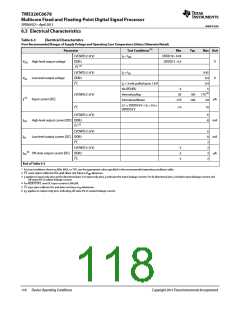 浏览型号TMS320C6678XCYP25的Datasheet PDF文件第118页