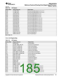 浏览型号TMS320C6678XCYP25的Datasheet PDF文件第185页