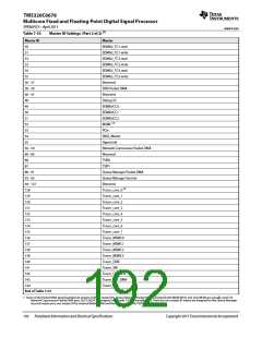 浏览型号TMS320C6678XCYP25的Datasheet PDF文件第192页