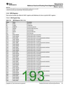 浏览型号TMS320C6678XCYP25的Datasheet PDF文件第193页