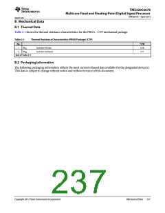 浏览型号TMS320C6678XCYP25的Datasheet PDF文件第237页