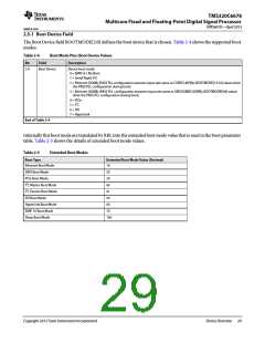 浏览型号TMS320C6678XCYP25的Datasheet PDF文件第29页