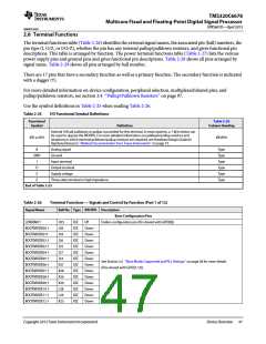 浏览型号TMS320C6678XCYP25的Datasheet PDF文件第47页