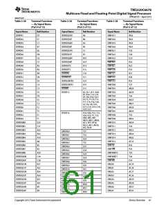 浏览型号TMS320C6678XCYP25的Datasheet PDF文件第61页