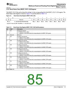 浏览型号TMS320C6678XCYP25的Datasheet PDF文件第85页