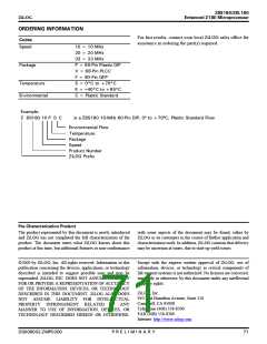 浏览型号Z8S18020VSG的Datasheet PDF文件第71页
