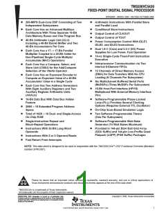 浏览型号TMS320VC5420GGU200的Datasheet PDF文件第1页