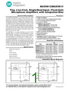 浏览型号MAX9813的Datasheet PDF文件第1页