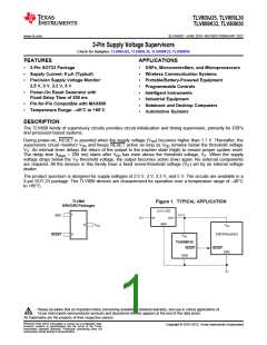 浏览型号TLV809K33DBVR的Datasheet PDF文件第1页