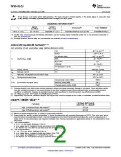 浏览型号TPS5430QDDARQ1的Datasheet PDF文件第2页