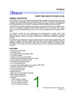 浏览型号W78E54-16的Datasheet PDF文件第1页