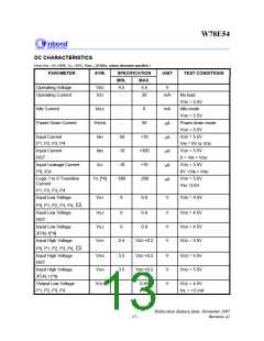 浏览型号W78E54-16的Datasheet PDF文件第13页
