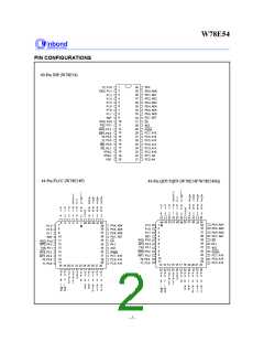浏览型号W78E54-16的Datasheet PDF文件第2页